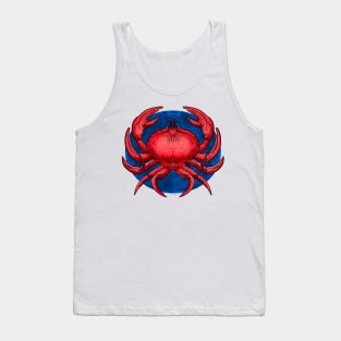 Crab vintage graphic style, gift for fishing lover Tank Top